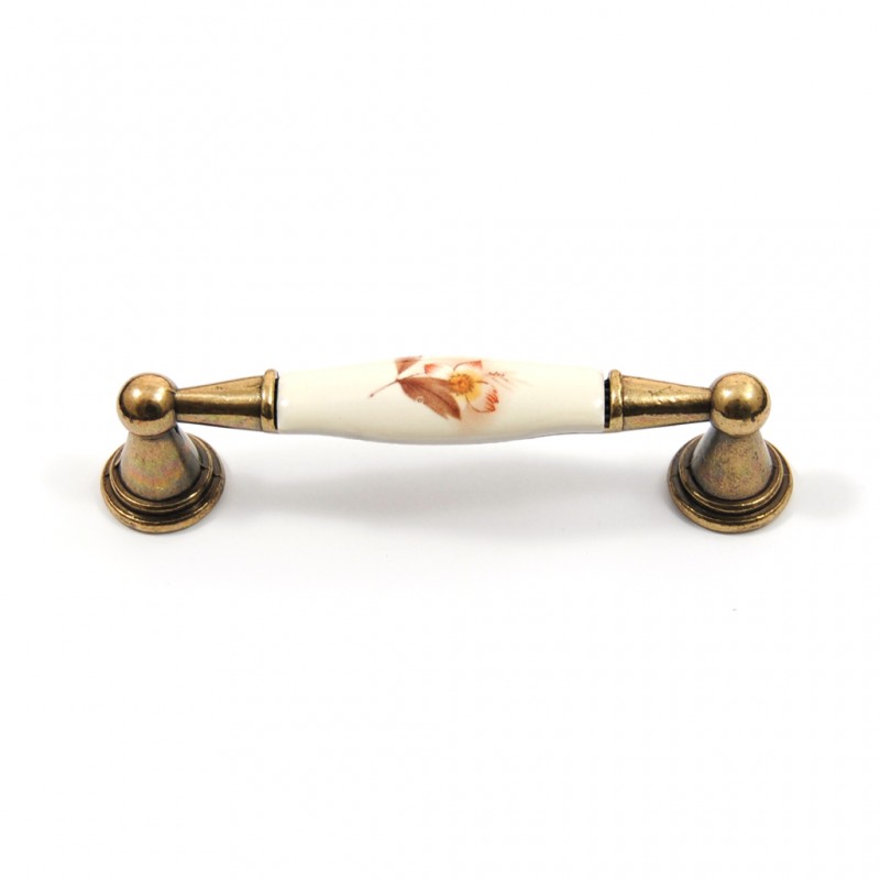 FURNITURE HANDLE FLOWER / ANTIQUE GOLD